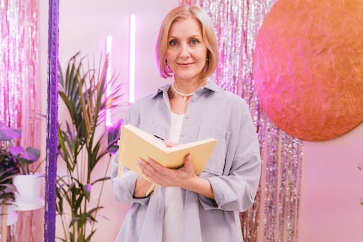 a person smiling while journaling