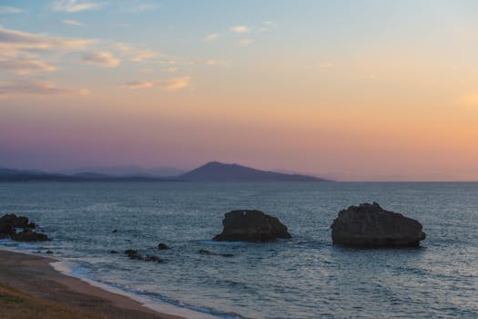 beautiful sunset over a beach