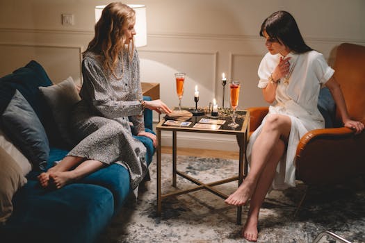 cozy atmosphere with friends
